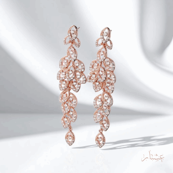 Chandelier Rose Gold Cystal Earrings – AERC8