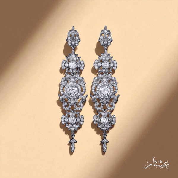 Long Delicate Crystal Earrings – AESC70