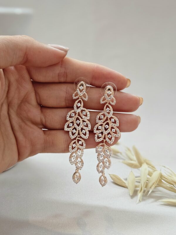 Chandelier Rose Gold Cystal Earrings – AERC8