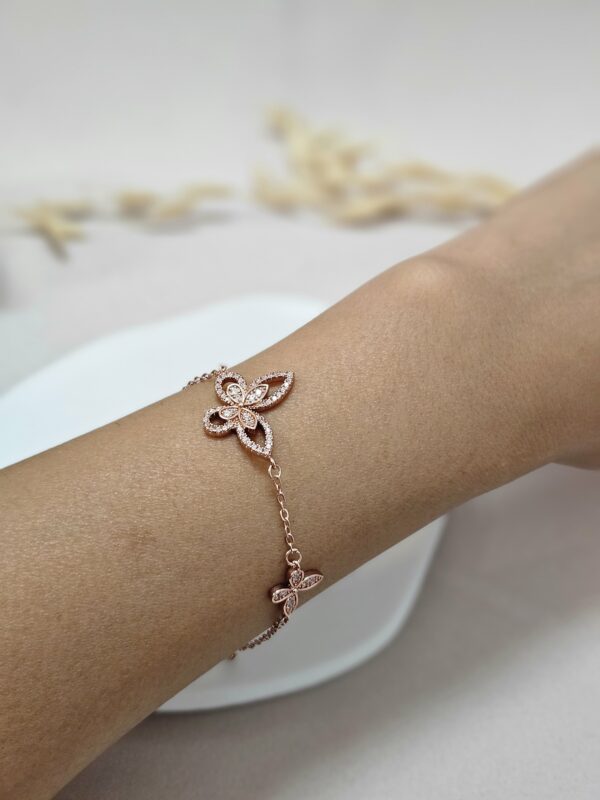 Luna Bracelet – Delicate Rose Gold Butterfly Chain Bracelet ABRC8