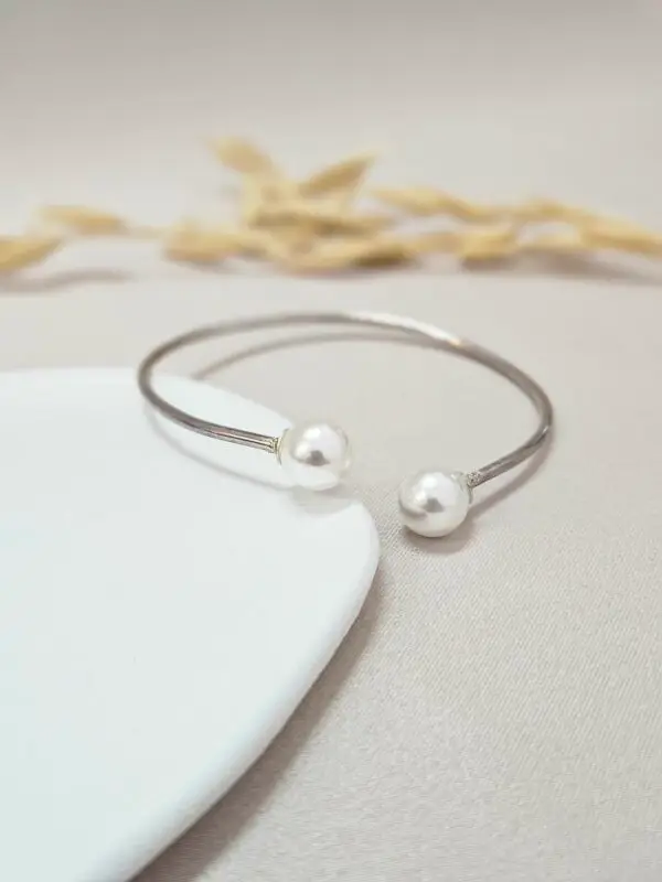 Perla Bracelet – Classic Simple Pearl Cuff Bracelet – ABSP30