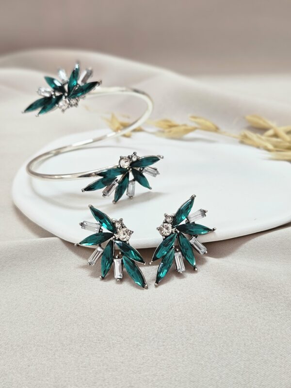 Emerald Green Silver Bracelet Set – HBSGC