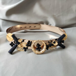 Black and gold belt
