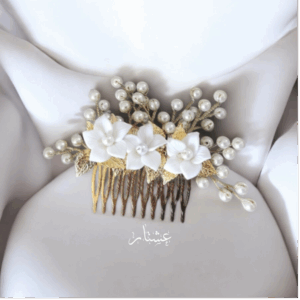 Ceramic Flower Hair Comb