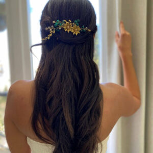 Emerald Green Jasmine Hair Comb