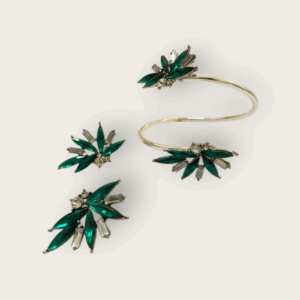 Emerald Green Silver Bracelet Set - HBSGC