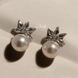 Flower Pearl Droplet Earrings