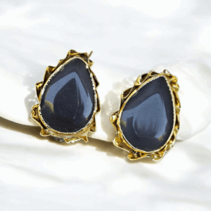 Gold Black Studs