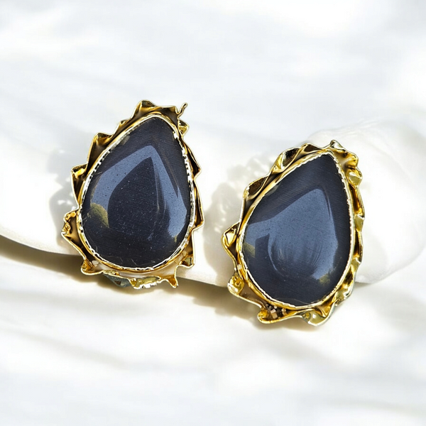 Gold Black Studs