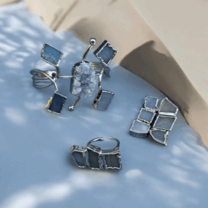 Light Blue Gray Jewelry Set
