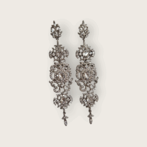 Long Vintage Drop Crystal Earrings - AESC71