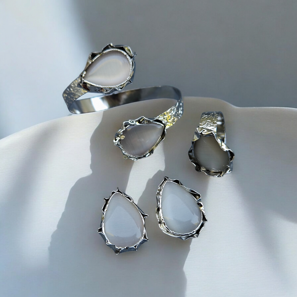 Opal White Jewelry Set