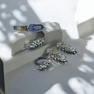 Purple Silver-Plated Jewelry Set