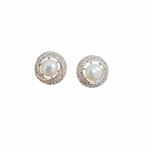 Small Pearl Stud Earrings - AESP17