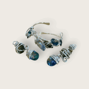 Swarovski Cealr Blue Crysal Bracelet Set -Hbssb