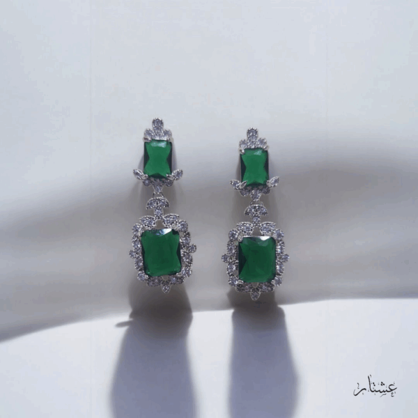 Classic Emerald Green Crystal Drop Earrings – AESG1
