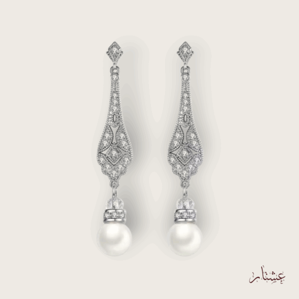 Long Vintage pearl drop earring – AESP62
