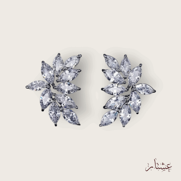 Half Moon Crystal Stud Earrings – AESC7