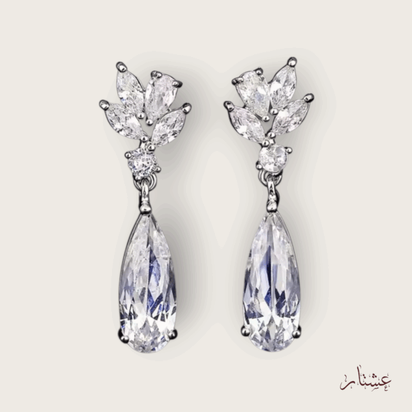 Delicate Crystal Drop Earrings – AESC15