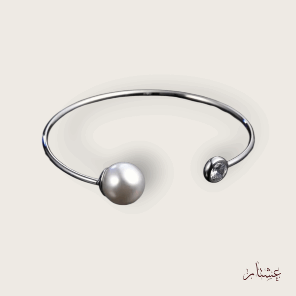 Elegant Open Pearl Cuff Bracelet – ABSP8