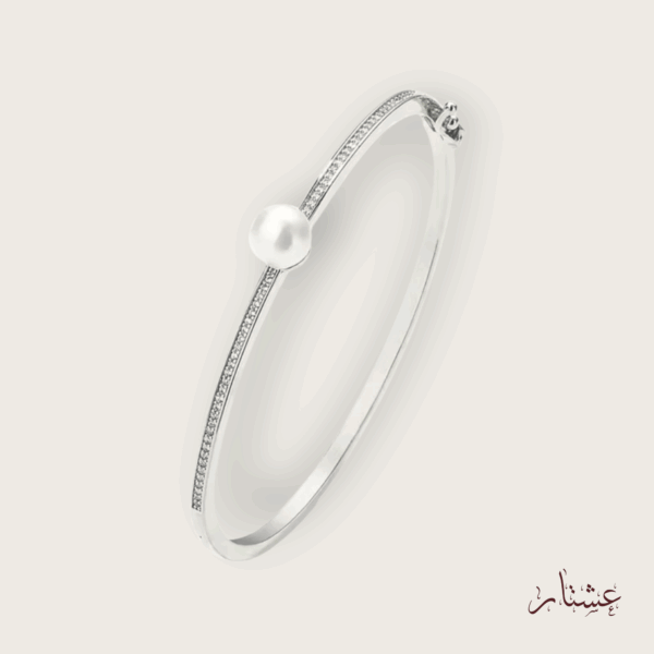 Bridal Pearl Bangle Bracelet – ABSP8