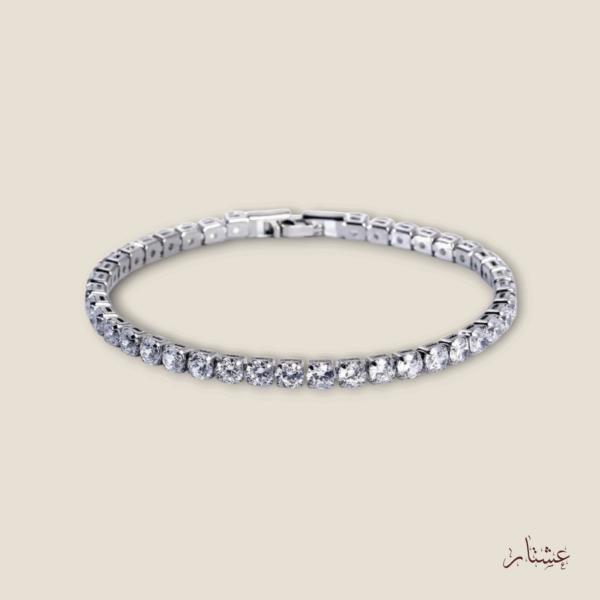 Silver Crystal Tennis Bracelet