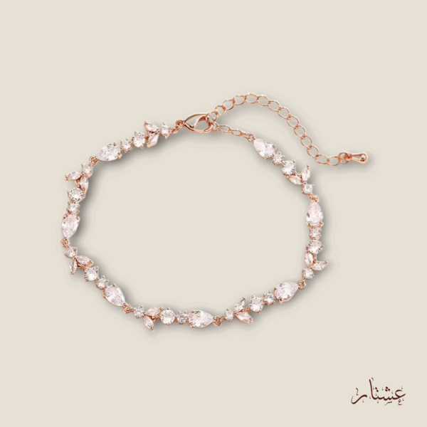 Blush Rose Gold Chain Adjustable Bracelet – ABRC5
