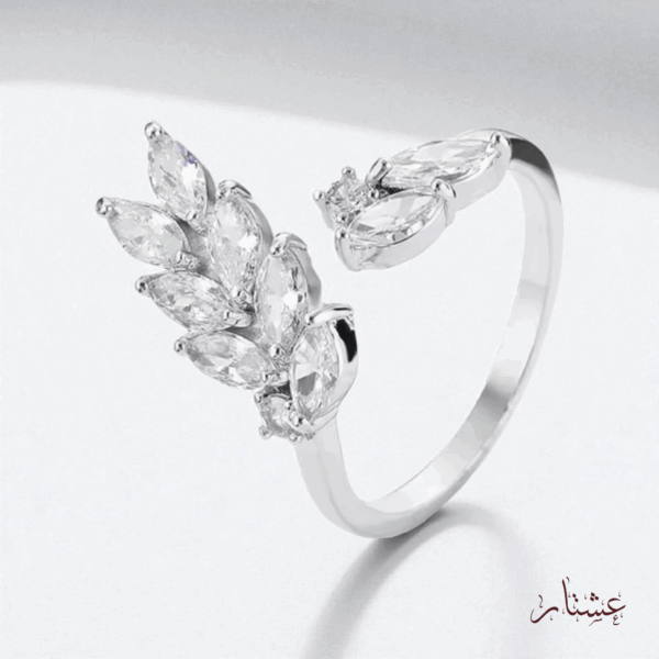 Open Cuff Silver Crystal Ring – AESC24