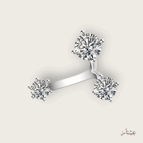 Asymetrical Round Crystal Cuff RingAESC21