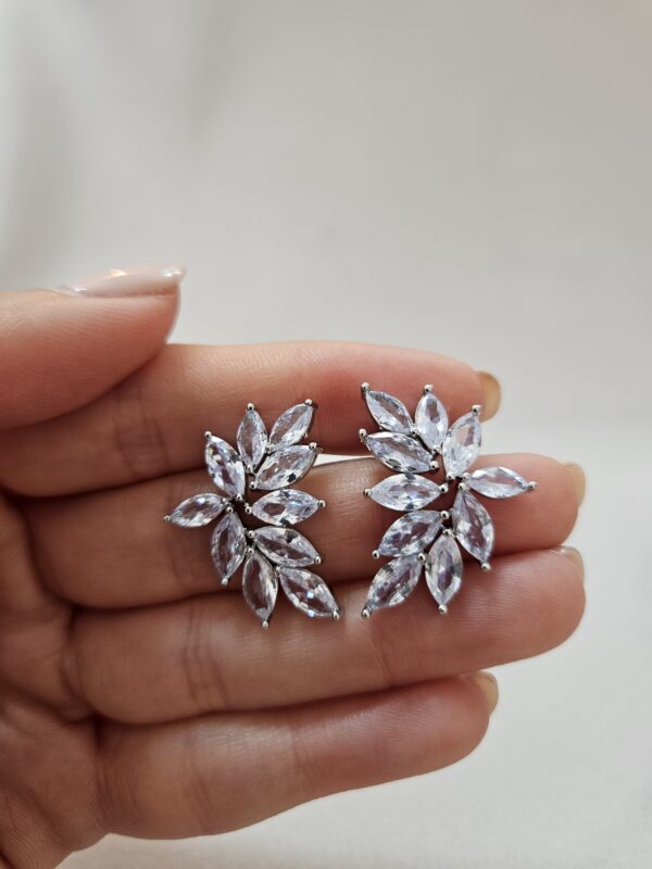 Half Moon Crystal Stud Earrings – AESC7