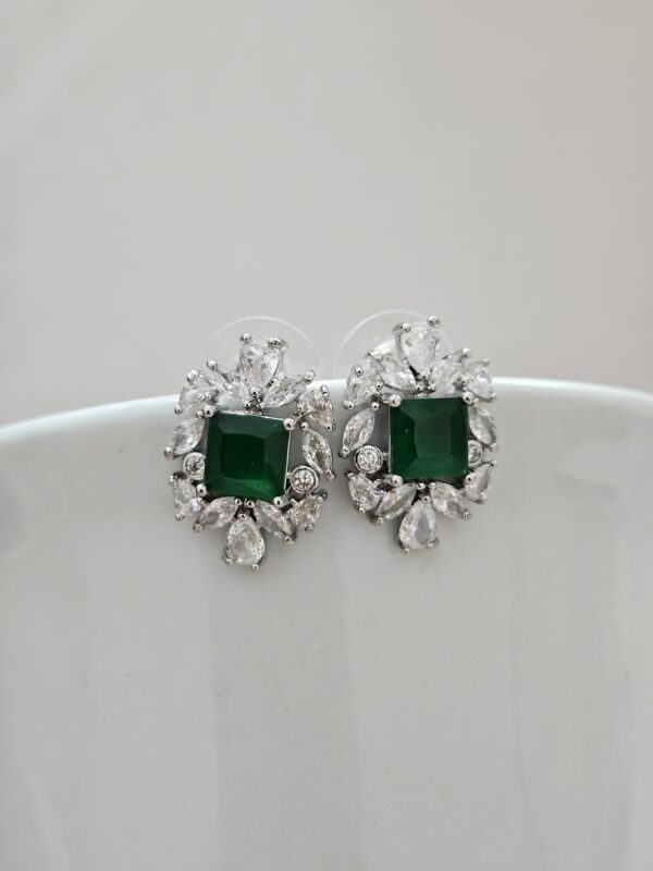 Emerald Green Crystal Stud Earrings – AEGC3