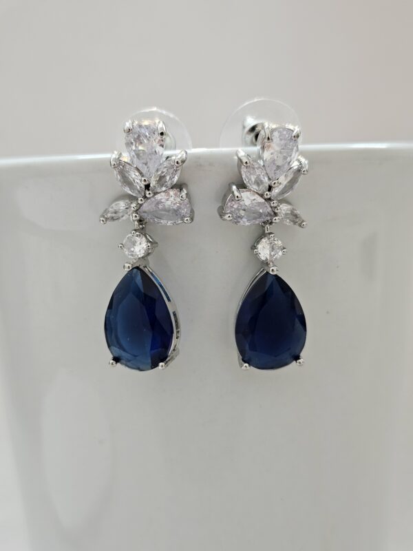Dark Blye Crystal Drop Earrings – AEBC