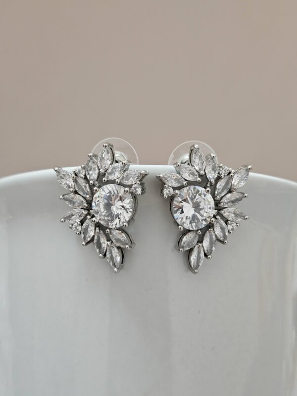 Half Moon Stud Crystal Earrings – AESC9