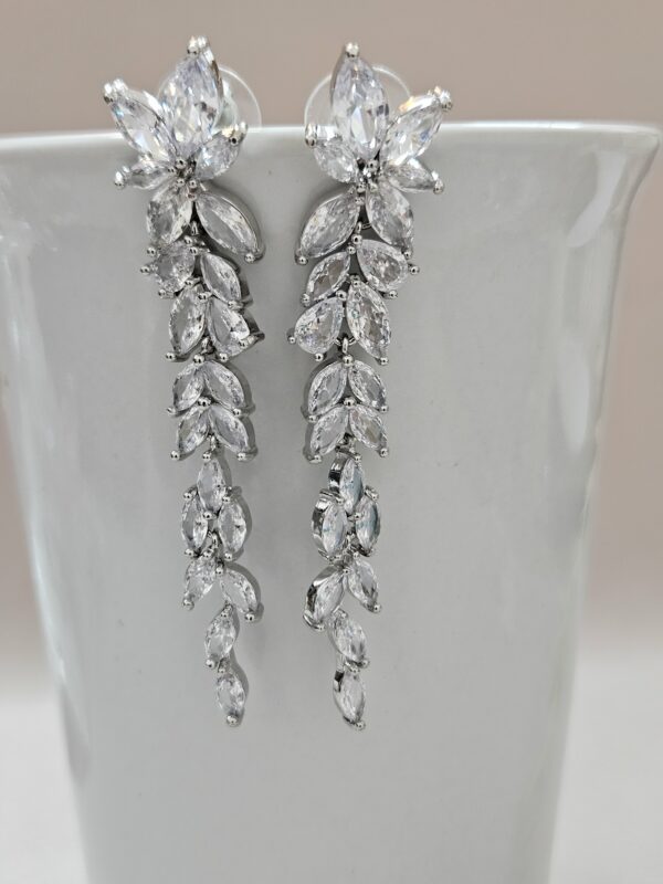 Long Chandelier Bridal Crystal Earrings – AESC13