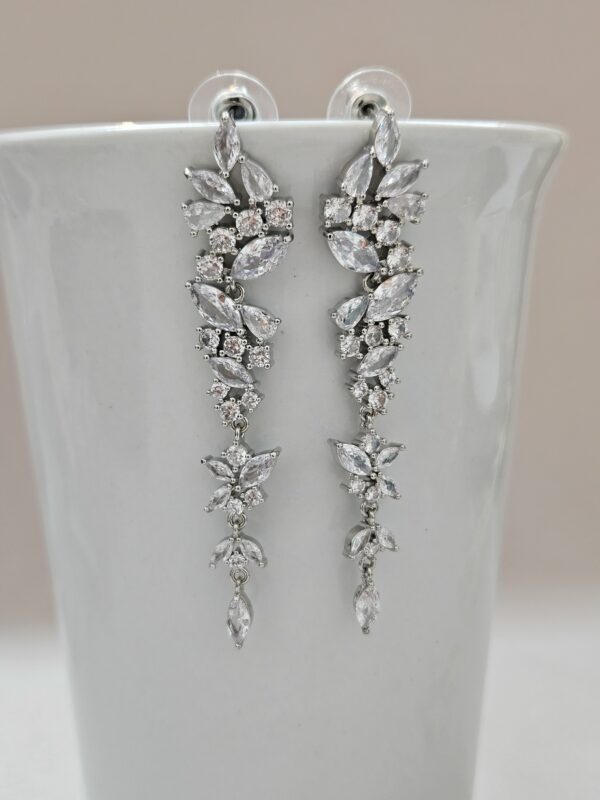 Bridal Crystal Silver Chandelier earrings – AESC20