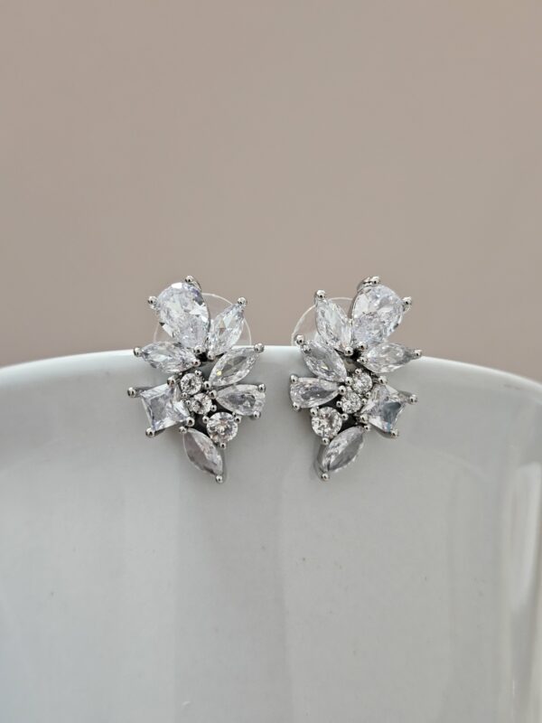 Small Silver Crystal Stud Earrings – AESC21