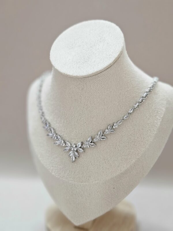 Classic Silver Crystal Zirconia Necklace