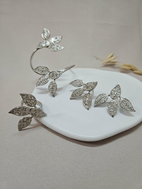 Silver Leaf Jewelry Set – TBSSLM