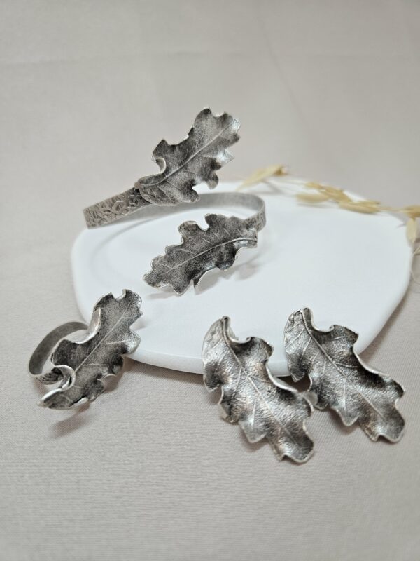 Greek Silver Leaf Jewelry Set – TBSSL