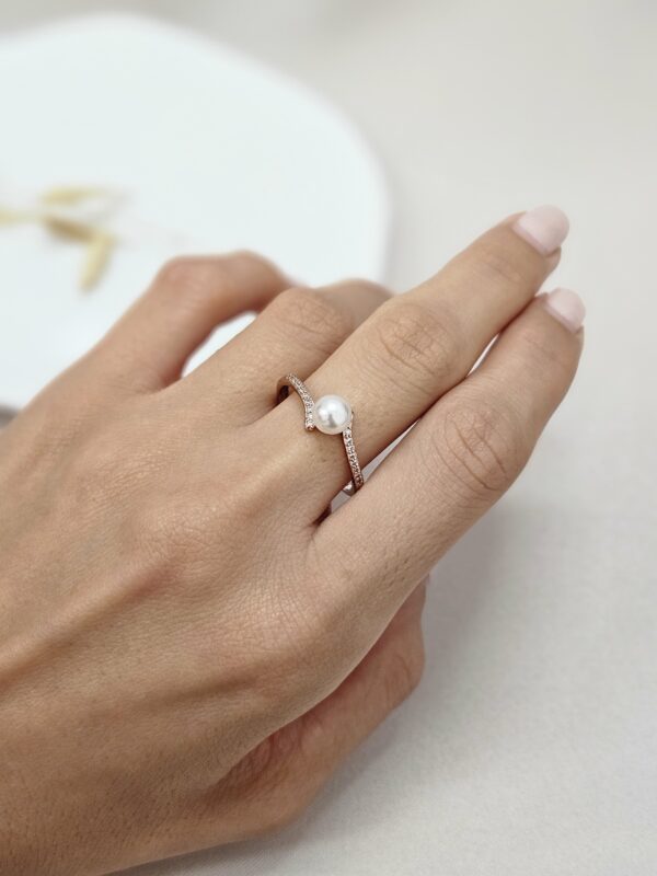 Rose Golg Pearl Ring – ARSP5