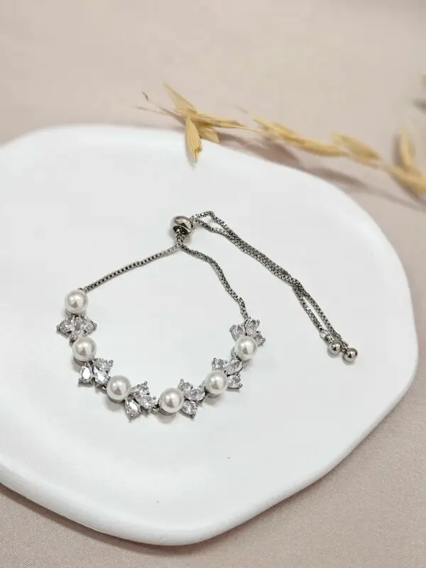 Adjustable Delicate Pearl Crystal Bracelet – ABSP5