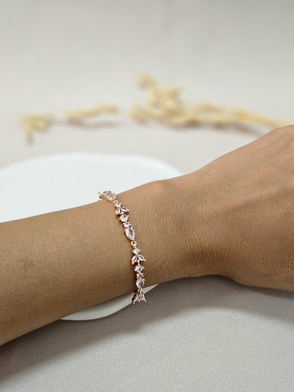 Blush Rose Gold Chain Adjustable Bracelet – ABRC5