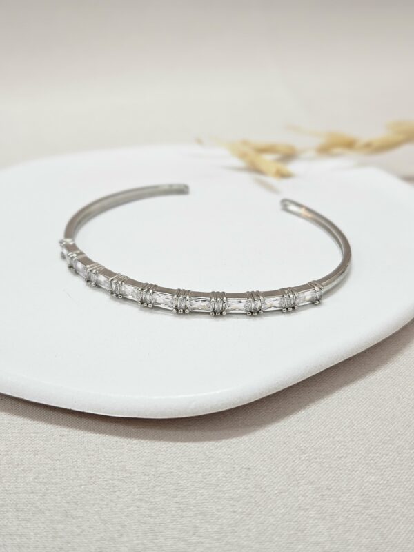 Adjustable bangle Silver Crystal Bracelet – ABSC10