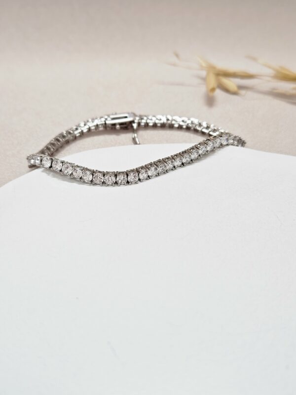 Silver Crystal Tennis Bracelet