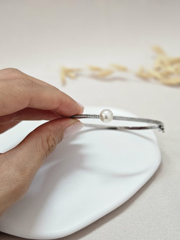 Bridal Pearl Bangle Bracelet – ABSP8