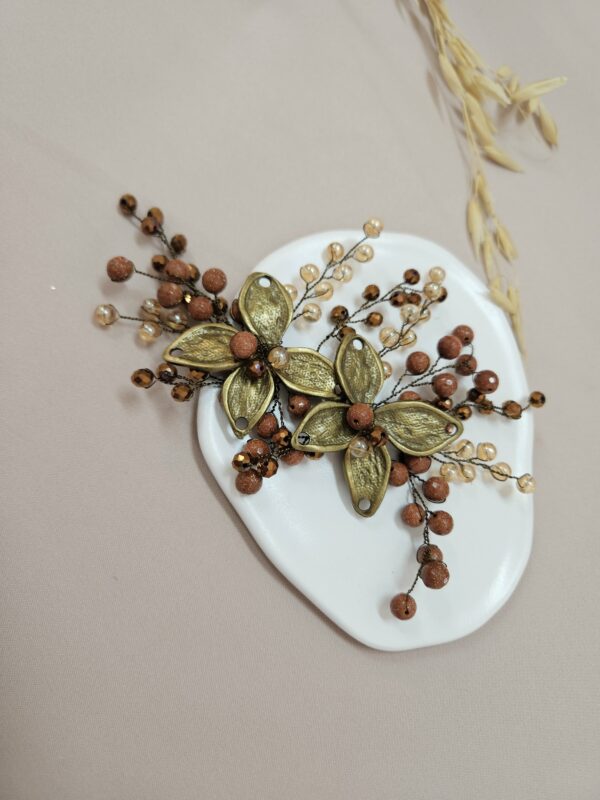 Bronze Floral Brooch