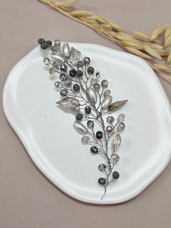 Gray And Silver Leaf-Inspired Hair Vine – HPP