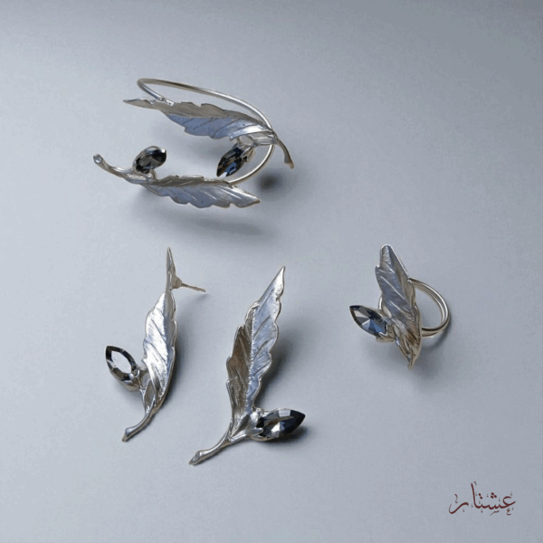 Botanic Floral Silver Jewelry Set – Anssb