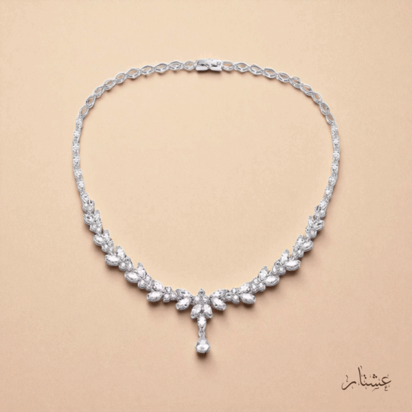 Classic Silver Crystal Necklace – Amrc