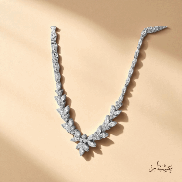 Classic Silver Crystal Zirconia Necklace